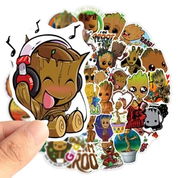 10/30/50 adet Disney Marvel süper kahramanlar Groot karikatür etiketler çıkartmaları çocuklar DIY su şişesi bavul dizüstü serin Sticker paketleri