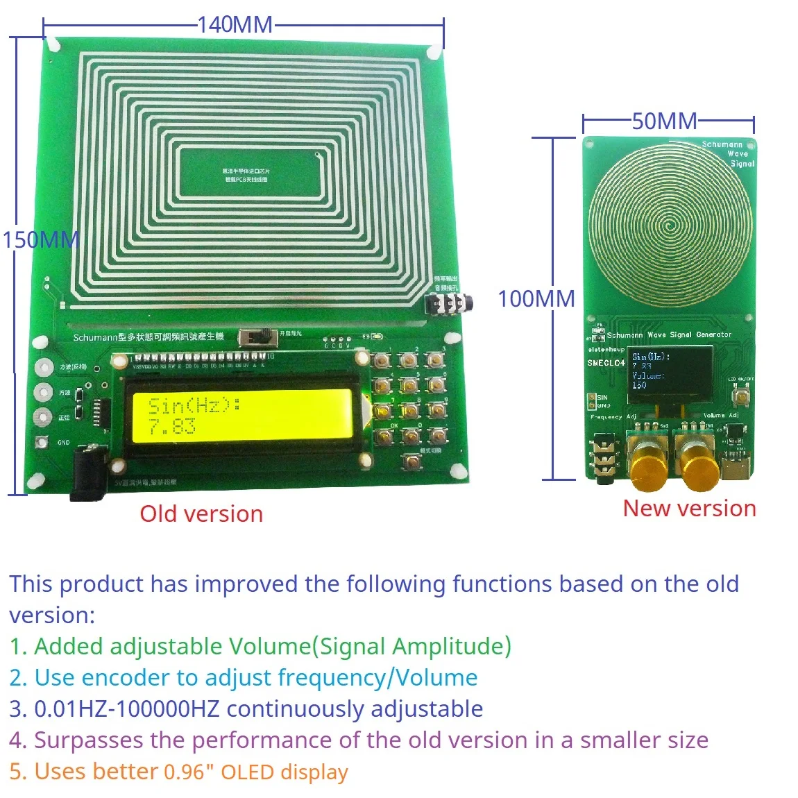 Frequency/Volume Adj 0.01-100kHz Schumann Resonances SR Signal Generator Helps Sleep Improve Water Quality and Health