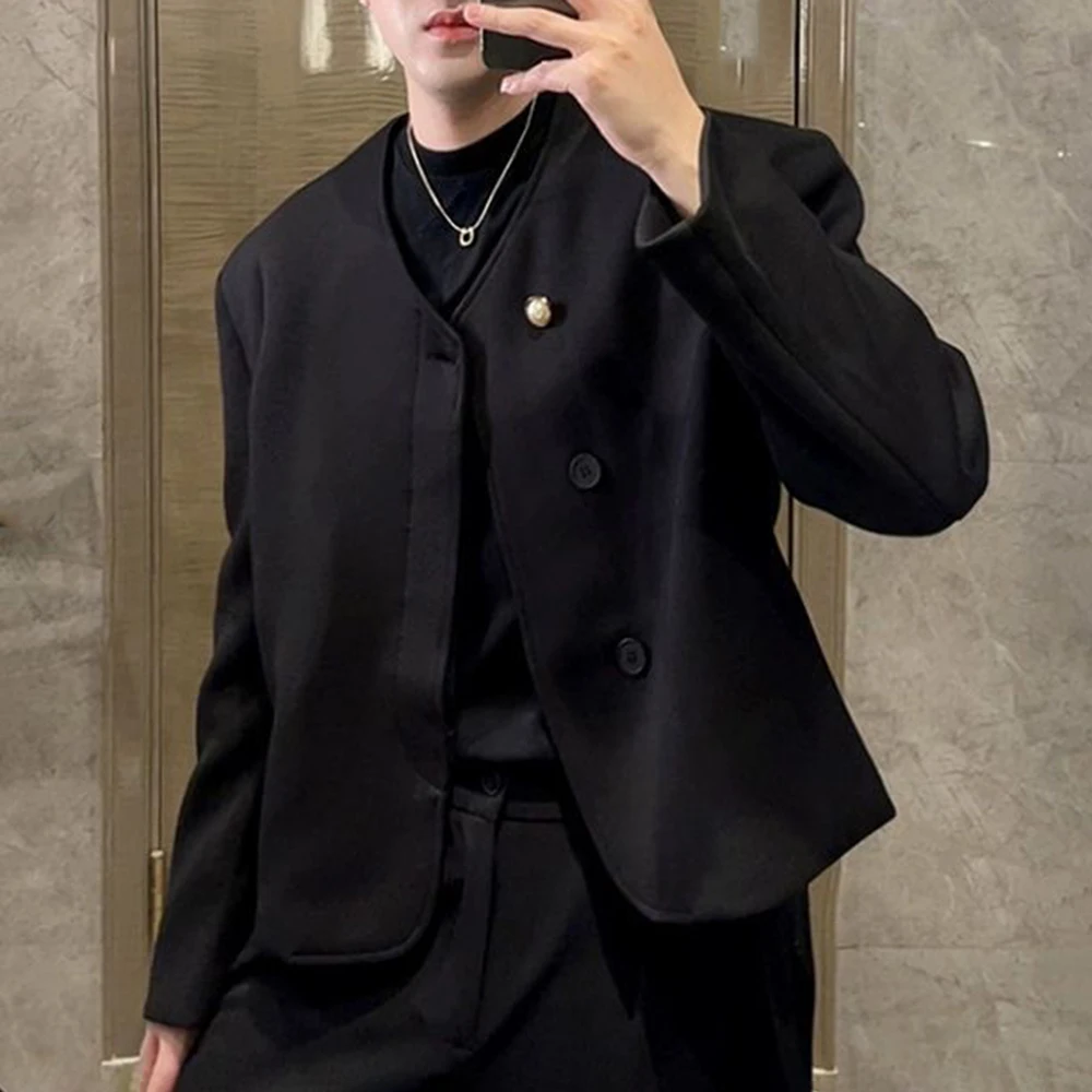 Mens Jackets British Style Casual Suit Jackets Streetwear Fashion Elegant Versatile Trendy Long Sleeve Tops Men'S Clothing 2024