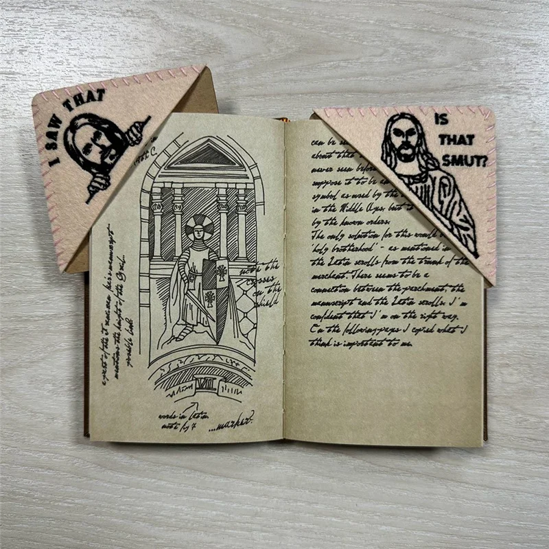 

Optimal 2PCS Book Lover Gift Easter Day Book Club Gift Embroidered Felt Triangle Page Stitched Corner Bookmark