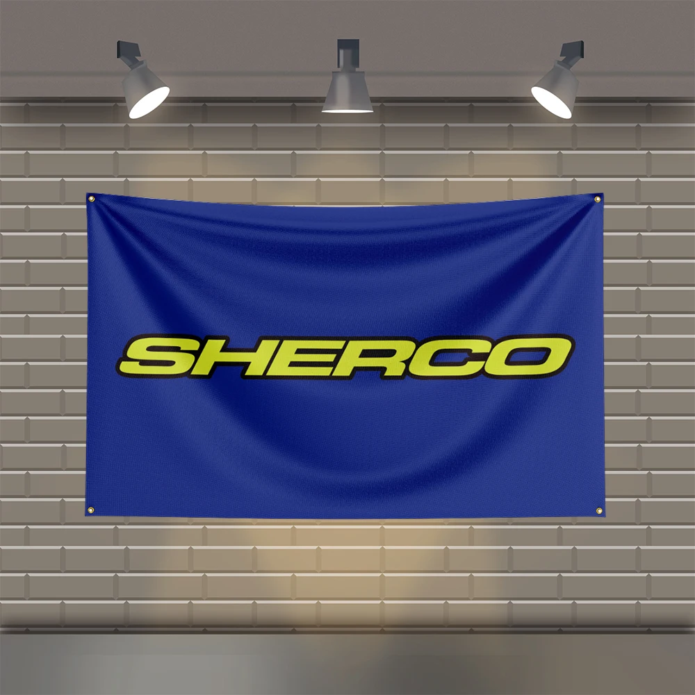 3x5 Ft S-Shercos Racing  Flag Polyester Printed Cars Flags for Room Garage Decor