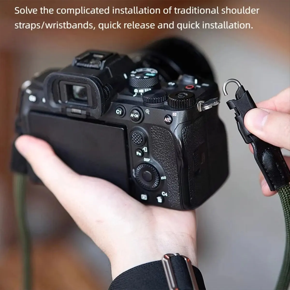 《Factory Direct》Quick Release Camera Shoulder Wrist Strap Connector Buckle Adapter Plate DSLR SLR Anchor
