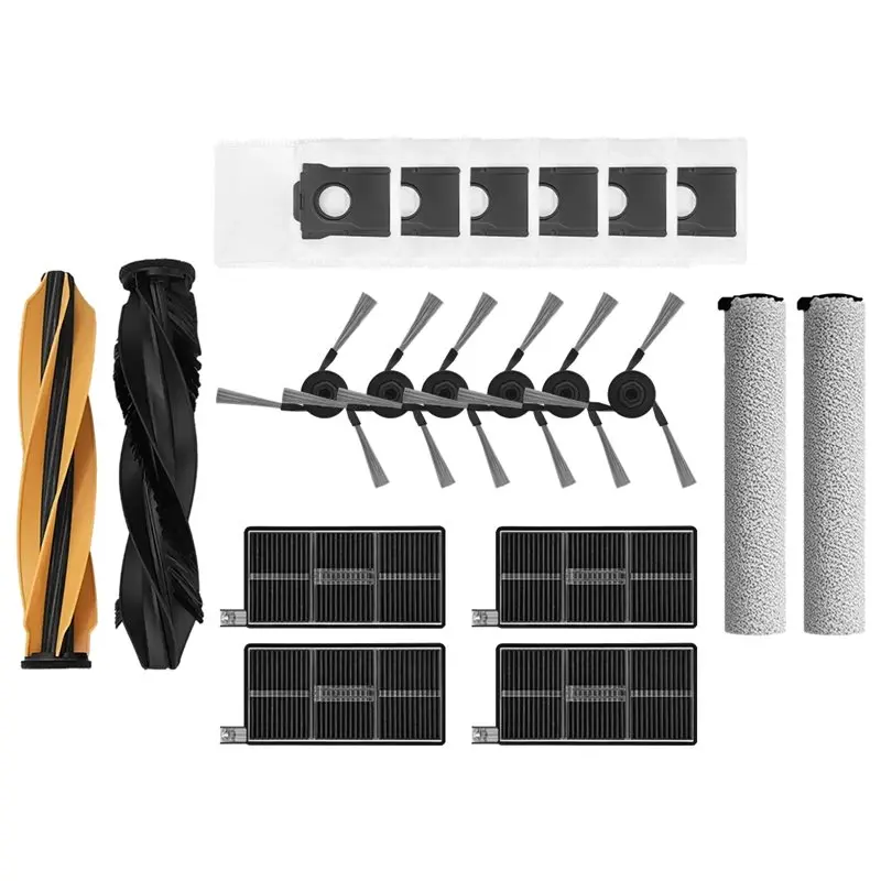 

Запасные части для пылесоса Dreame Mova Z60 Pro / Z60 Ultra: основная и боковые щетки, ролик, насадка для влажной уборки, мешок для сбора пыли, HEPA-фильтр