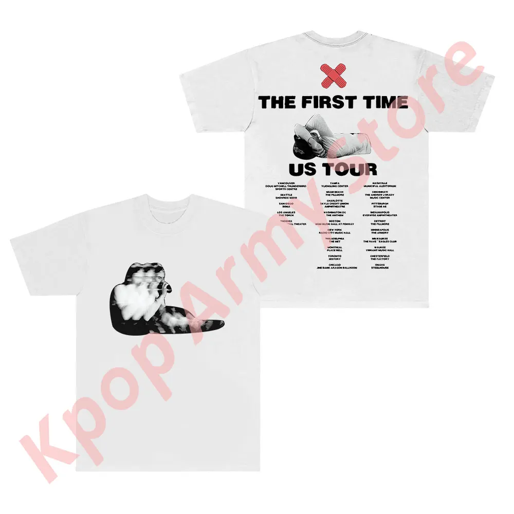 The Kid Laroi Blur Black Tour Tee The First Time Album Merch T-Shirts Women Men Fashion Short Sleeve Top