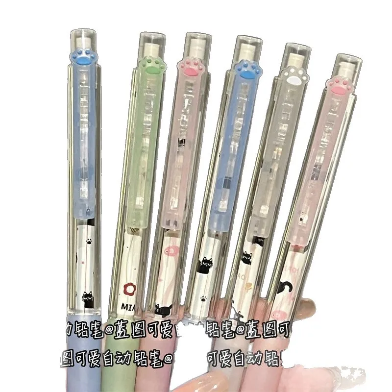1pc Cat Paw Press Mechanical Pencil with Lovely Cat Design for Primary School Students Daily Writing