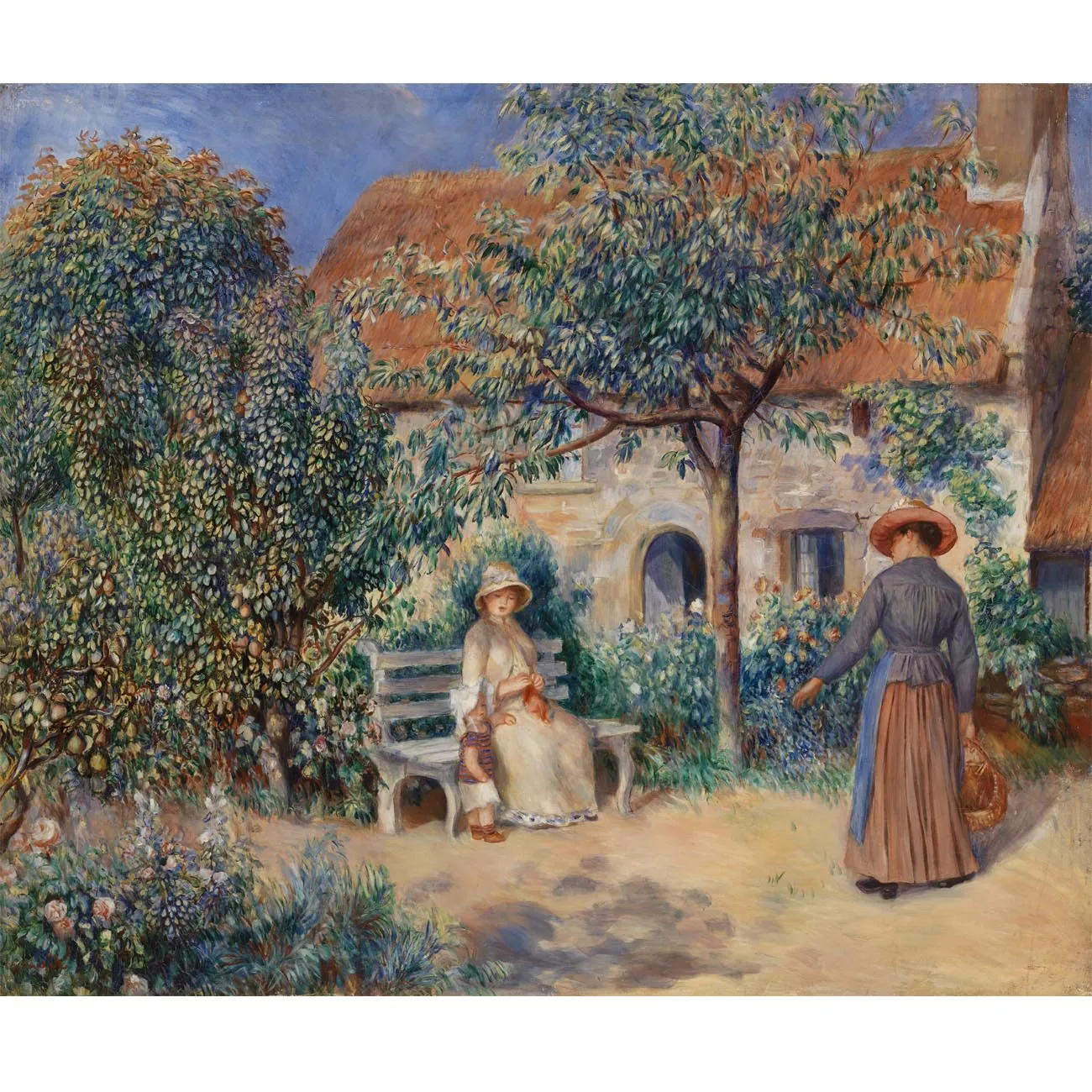 Pierre-Auguste Renoir paintings,Garden Scene in Brittany,World famous painting replica,Handmade landscape oil painting on canva