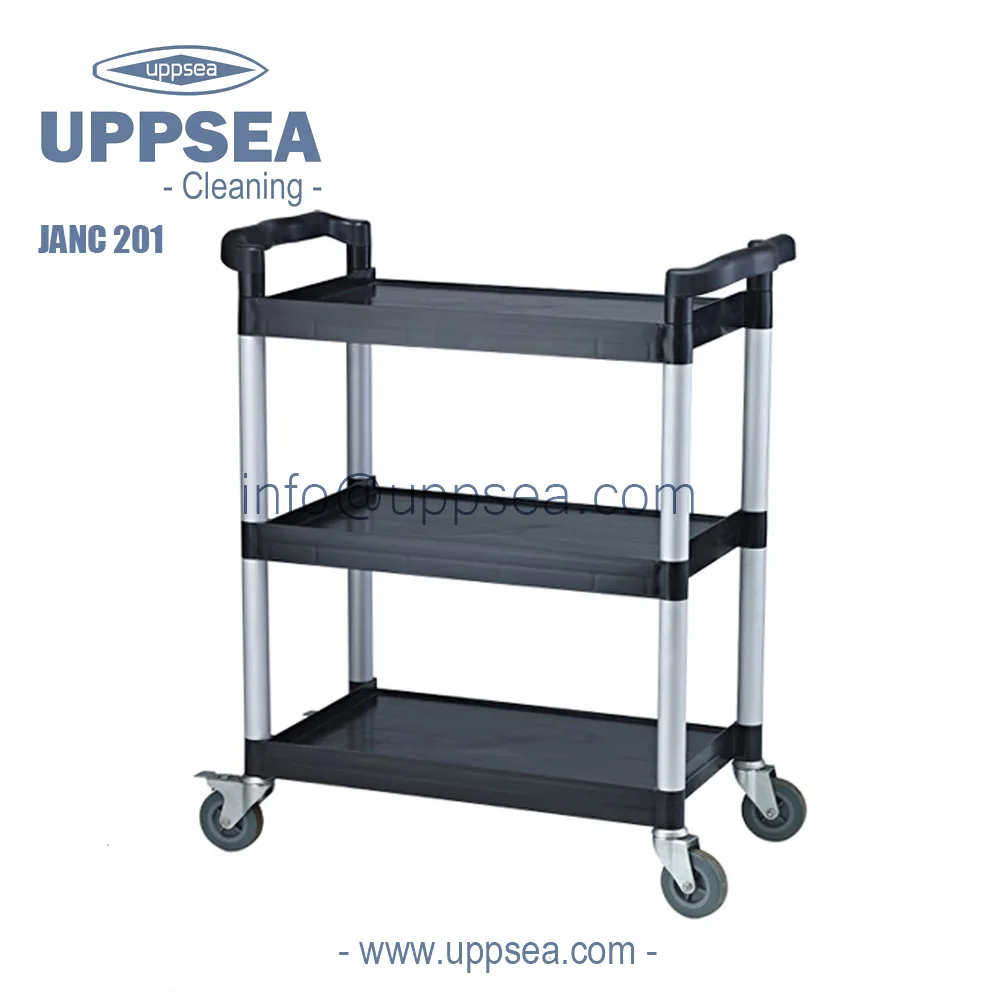 UPPSEA High Capacity Housekeeping Food Trolley Hand Truck