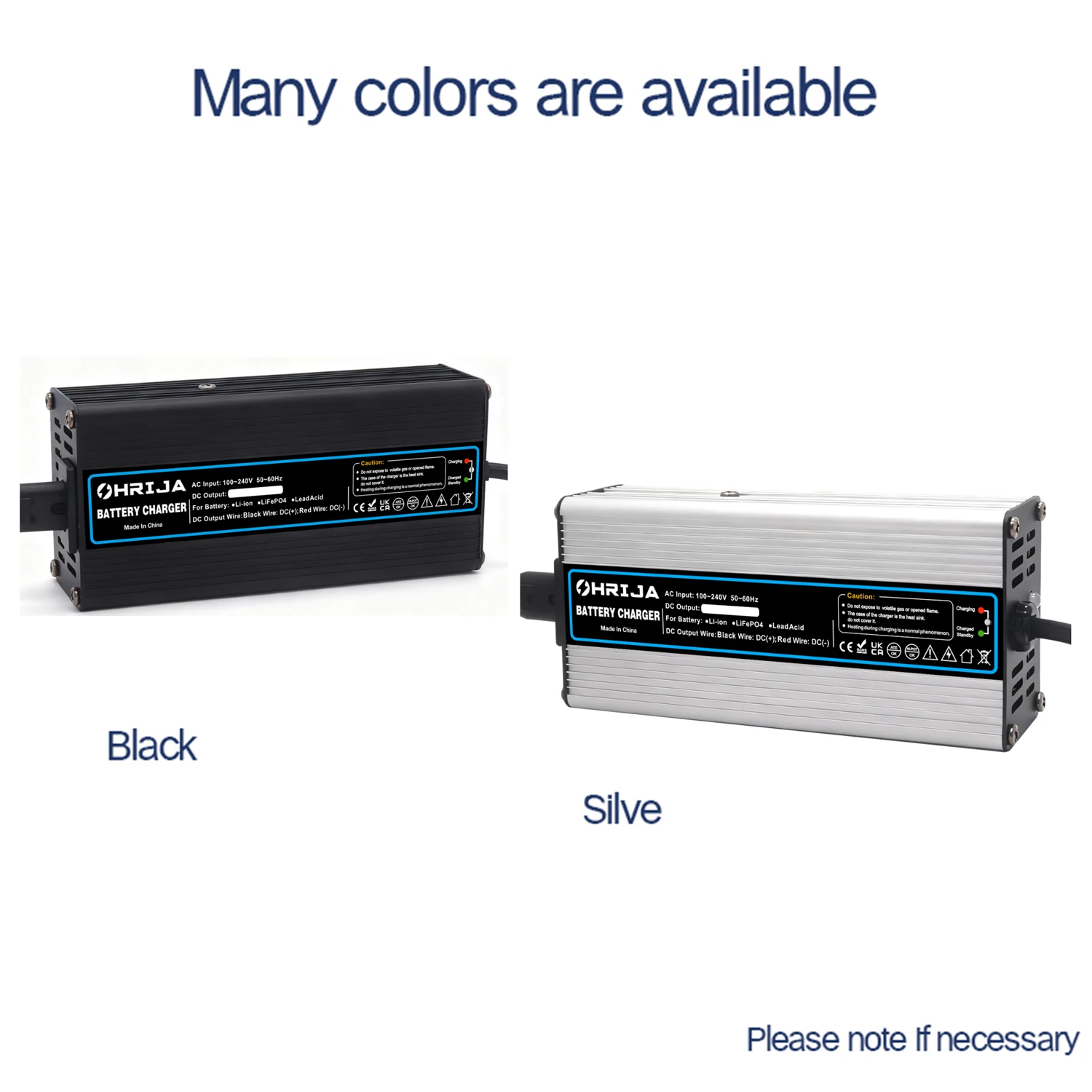 الشاحن الذكي OHRIJA 54.6V 2A مناسب لبطاريات ليثيوم 13S 48V مع غلاف من سبائك الألومنيوم، بدون مروحة، صامت، DC5.5*2.1