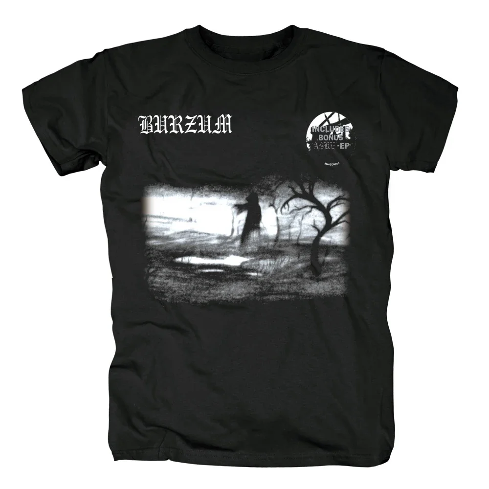 Heavy Mental Band Burzum Printed T-shirt Mens Cotton Tshirt Graphic Tee-shirt Harajuku Streetwear Oversized T Shirts