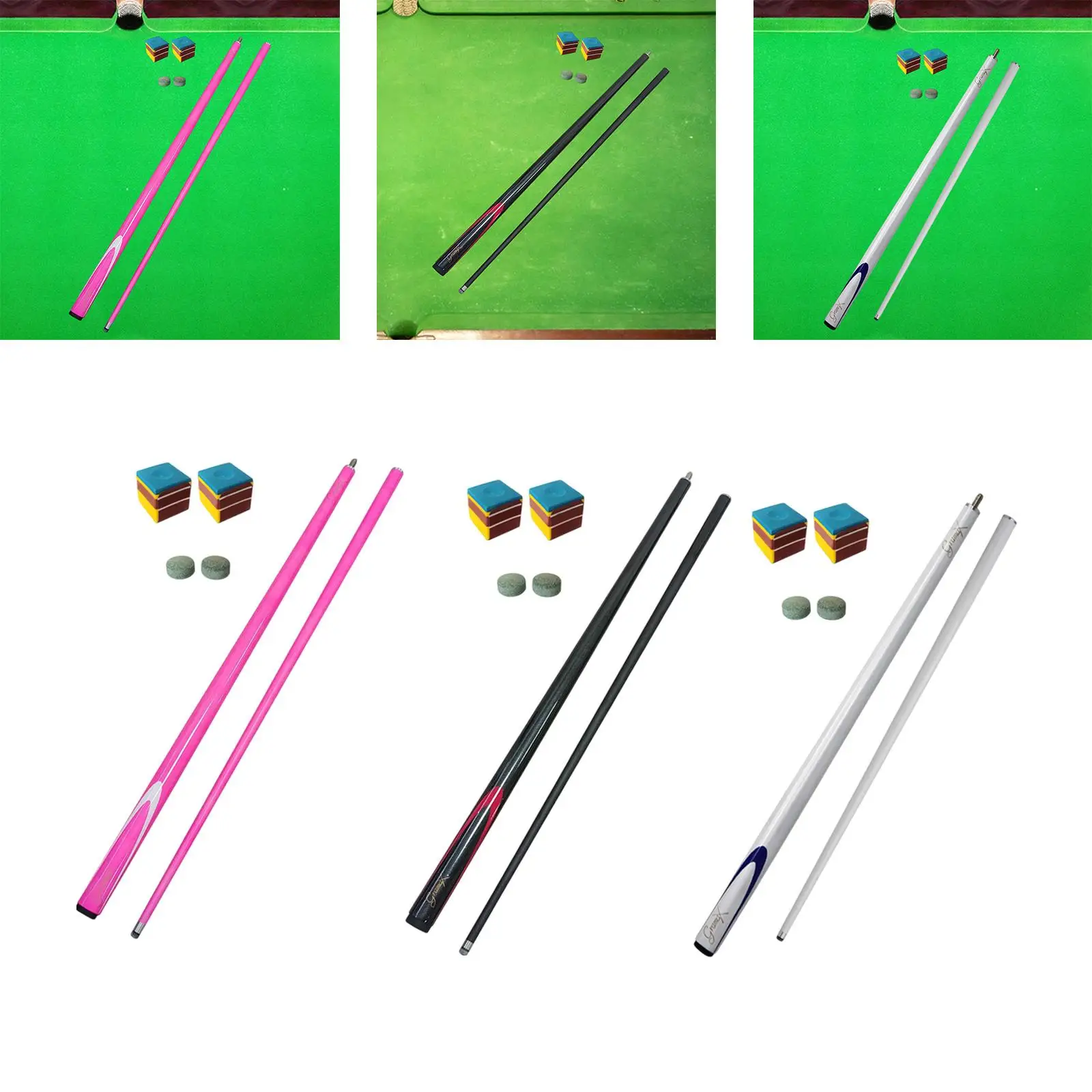 Carbon Fiber Snooker Cue 57 Inch Billiard Pool Stick with Durable Shaft for Adult Pool Hall Use