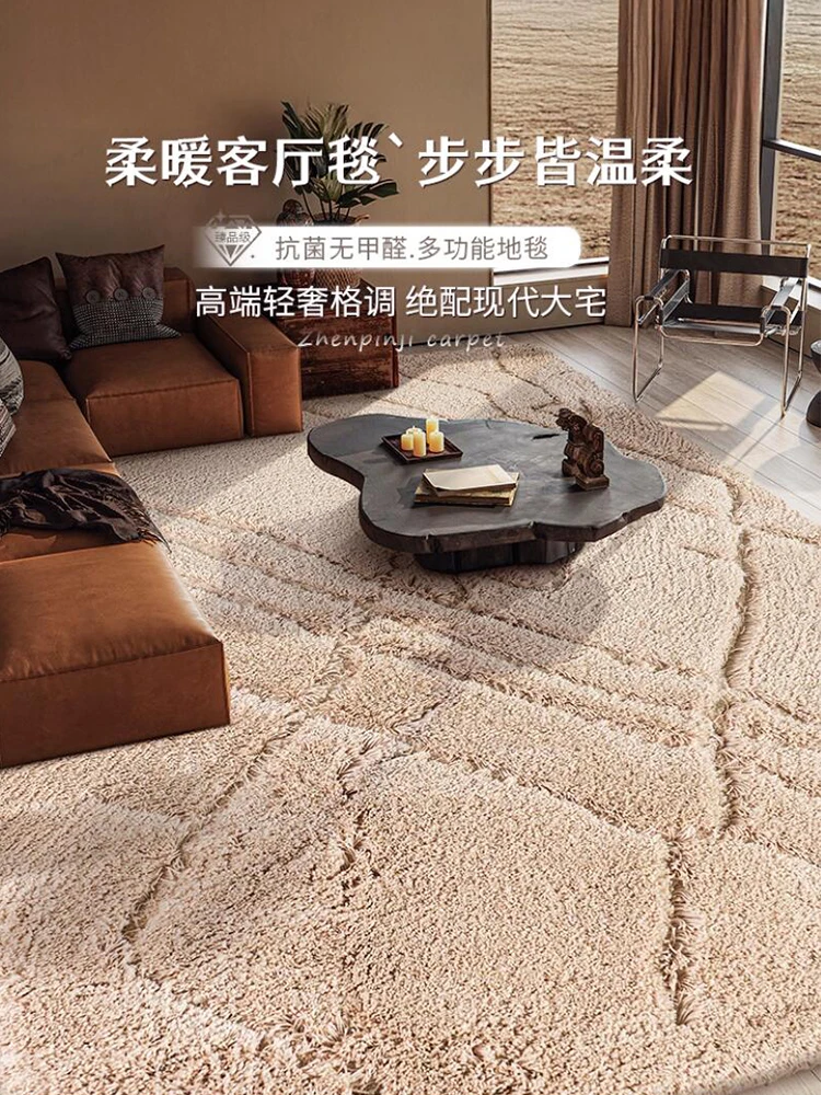 

Современный элитный ковер для гостиной, мягкий пушистый теплый напольный коврик для ног, ковер для спальни, детской комнаты, толстые прикроватные плюшевые коврики, домашний декор