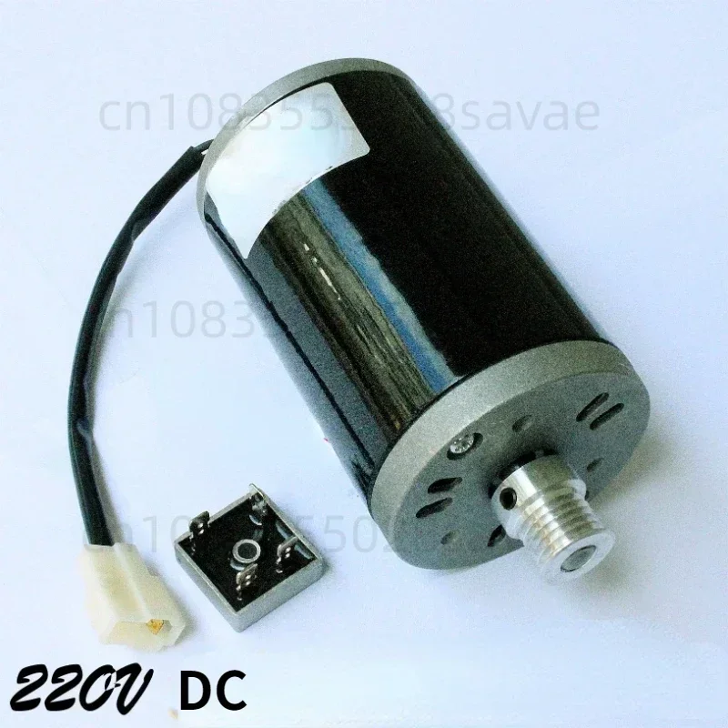 220V 200W 2500rpm High Torque DC Motor Double Ball Bearing Carbon Brush Motor for Mini Bead Lathe Machine Speed adjustable motor