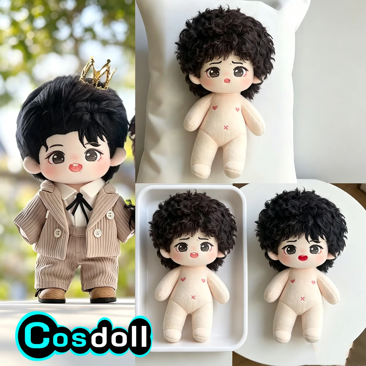 In Stock Idol Star Wang Yibo Xiao Zhan Doll Clothes Fashion Cute Clothing Costume Suit Stuffed Plushie Doll Shirt Pants  Anime view 3