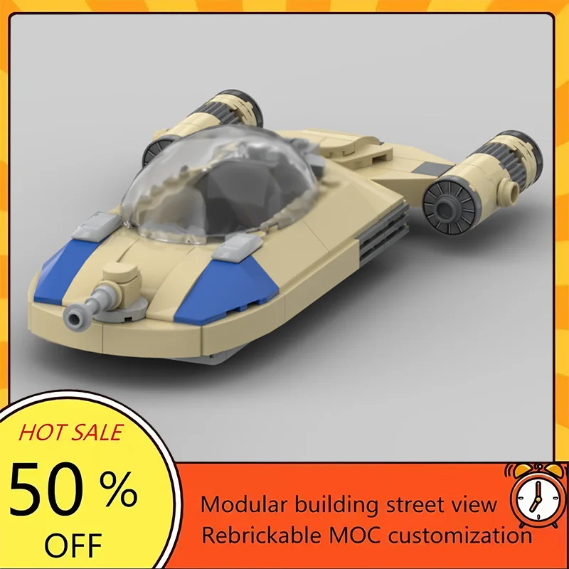 

Набор из 199 деталей: Популярная модель космического военного корабля из фильма, конструктор MOC, модульный технологичный конструктор, подарок на праздник, игрушка для детей