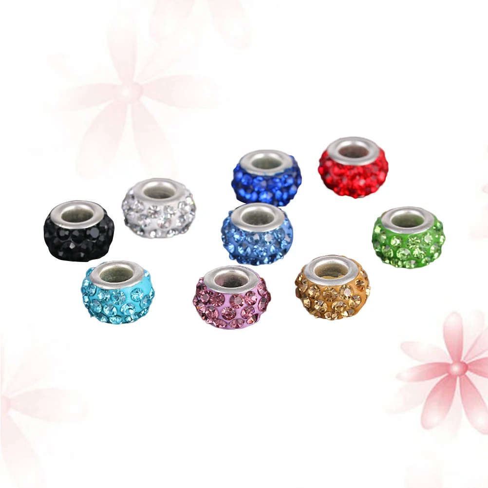 

100 шт. стеклянные бусины с инкрустацией стразами, браслет «сделай сам», ожерелье, изготовление разноцветных гладких поверхностей, яркие цвета, бусины