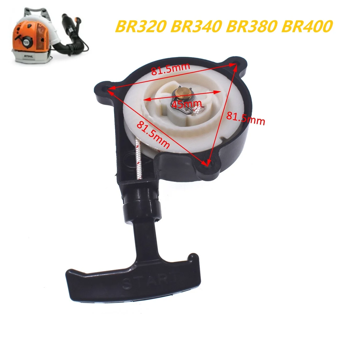 

Pull Recoil Starter Fit For STIHL BR320 BR340 BR380 BR400 BR420 SR320 SR340 SR400 SR420 Backpack Blower Parts OEM 90 0405 4203