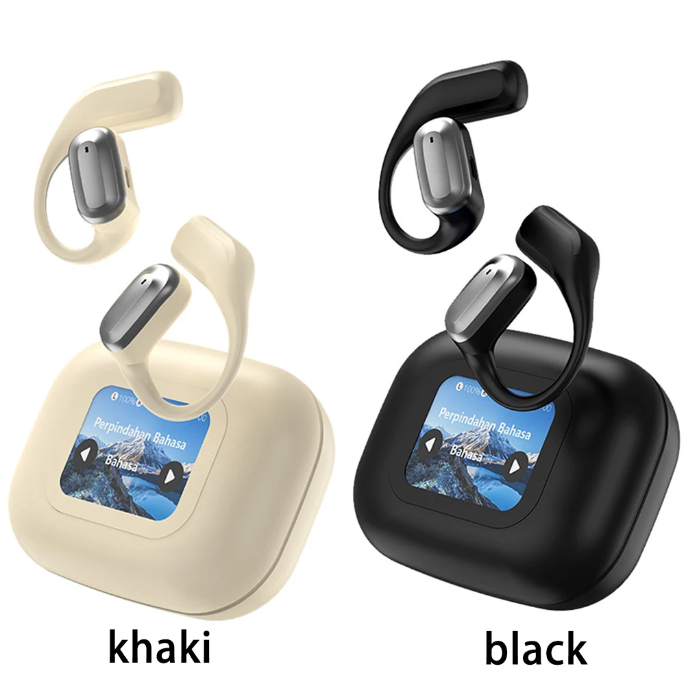 Intelligent Touch Screen Bluetooth-Compatible OWS Headphone IPX5 Waterproof Xp2 Earbuds LCD Colour Screen for Running Fitness