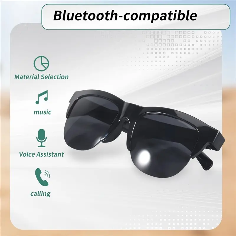 Winter Essential Bluetooth V5.3 Sunglasses Glasses Call Outdoor Sports Headphones HIFI Black Technology Anti-Touch UV view 5