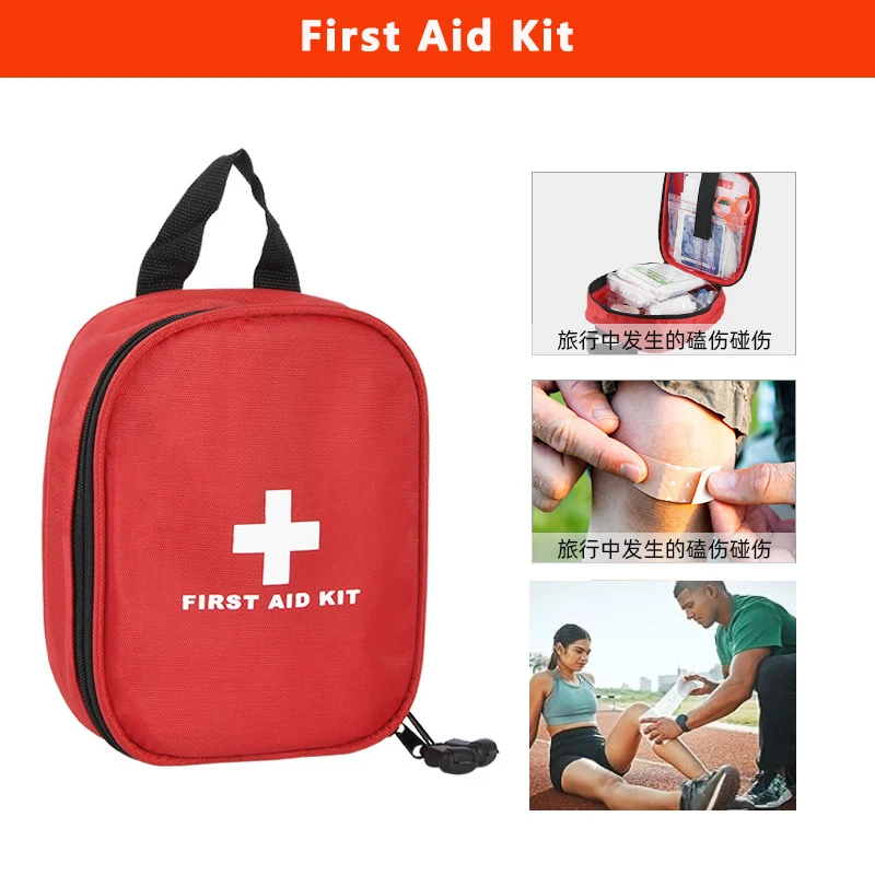 Kit de primeros auxilios portátil para viaje y hogar, bolsa de supervivencia de emergencia, medicina para acampar al aire libre, almacenamiento en