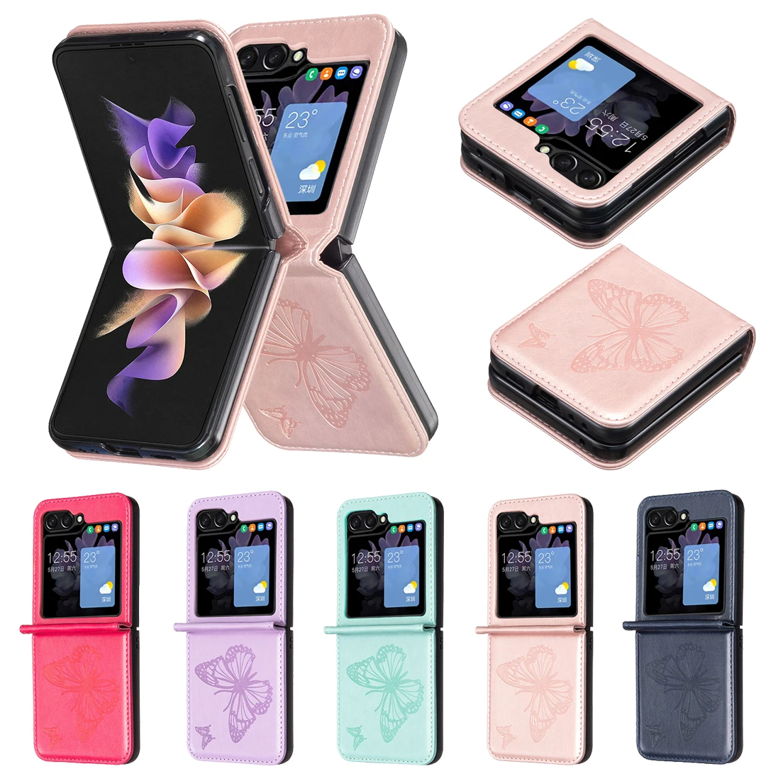 

Butterfly Leather Case Flip for SAMSUNG GALAXY Zflip6 Zflip5 Zflip4 Zflip3