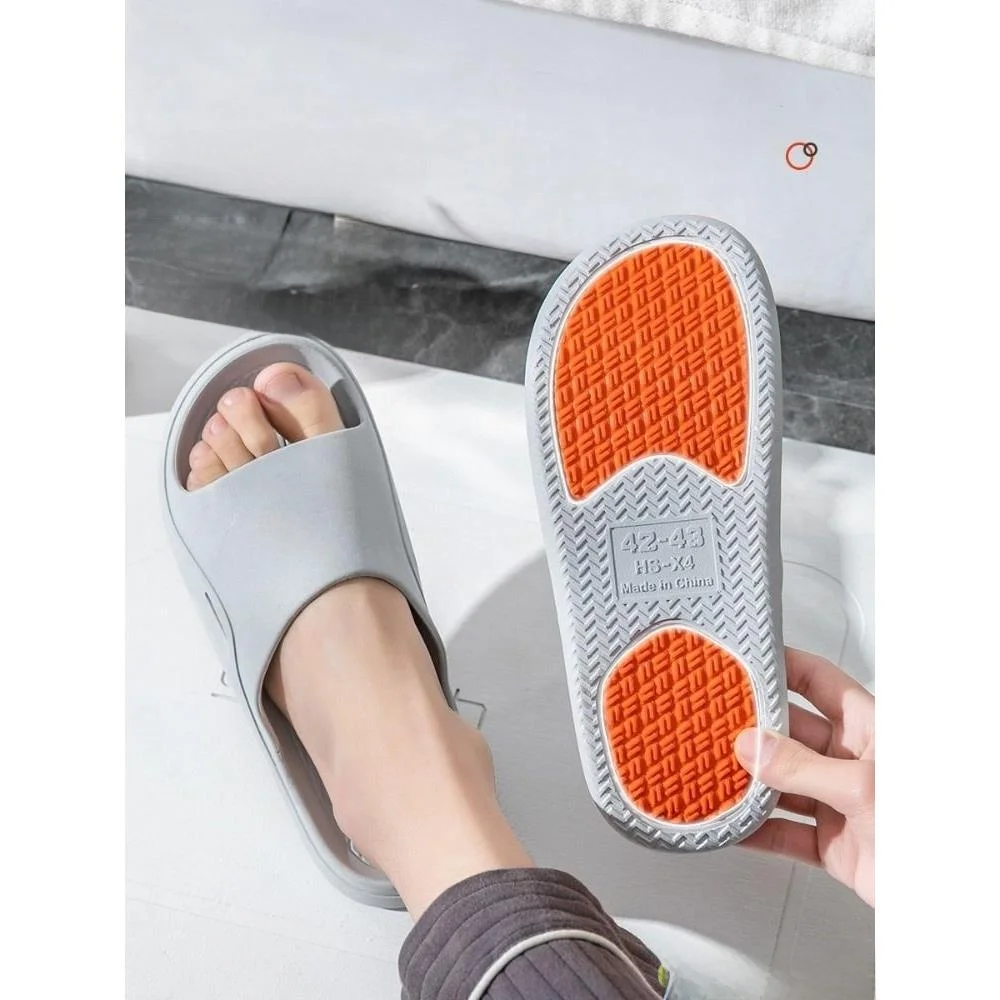 

Men's Hard Bot Slip Resistant Color Batoom Indoor Summer Slippers Quiet Large Size ly Home Use Fly Blue Valley