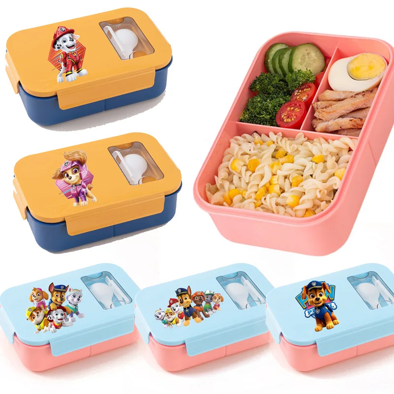 PAW Patrol Lunch Box for Kids with Spoon Anime Portable Microwave Bento Box Boy Girl School Picnic Food Storage Container Gifts