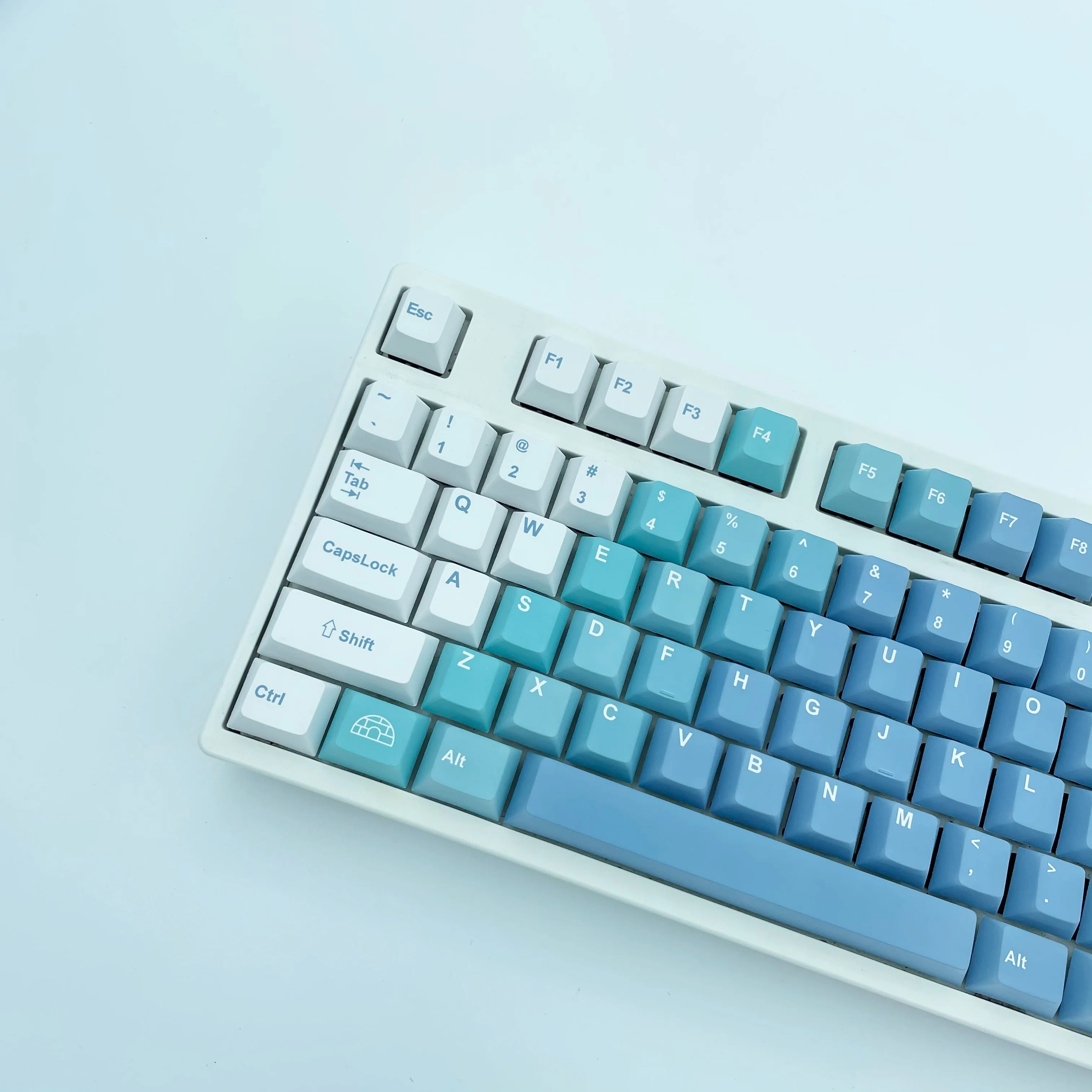 Imagem -06 - Gmk Yeeti-keycaps Gradiente Cor Keycap Teclado Mecânico Perfil Cereja Pbt Sublimação Dye 61 68 87 104