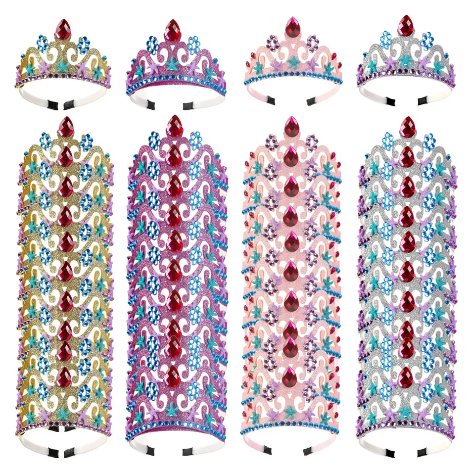

Wholesale 3/6/12pcs/Lot Mermaid Tail Crown Headband Ocean Starfish Jewelry Headwear, Ideal for Fashion Party Decor Photo Props