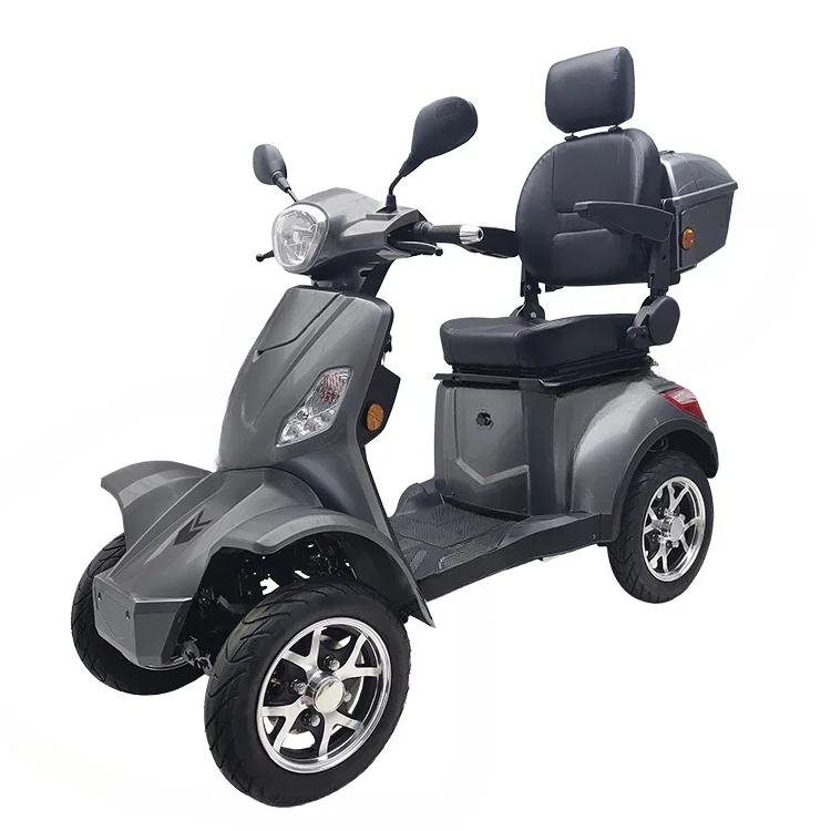 Adult eec disabled electric scooter 4 wheel outdoor mobility scooter for handicapped 350W luxury double seat scooter for elderly