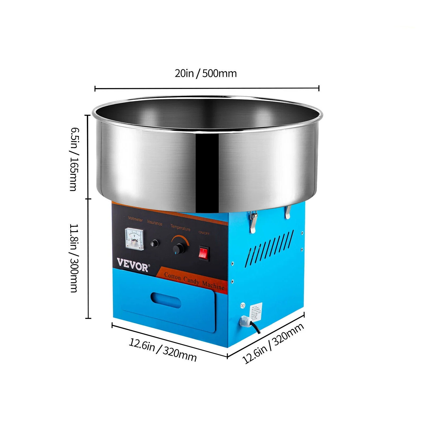 

Электрическая машина для производства сахарной ваты синего, розового, красного цвета