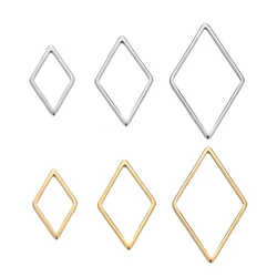 20pcs Stainless Steel Rhombus Charms for Bracelet Connector Necklace Pendants Handmade Earrings DIY Jewelry Making  Accessories