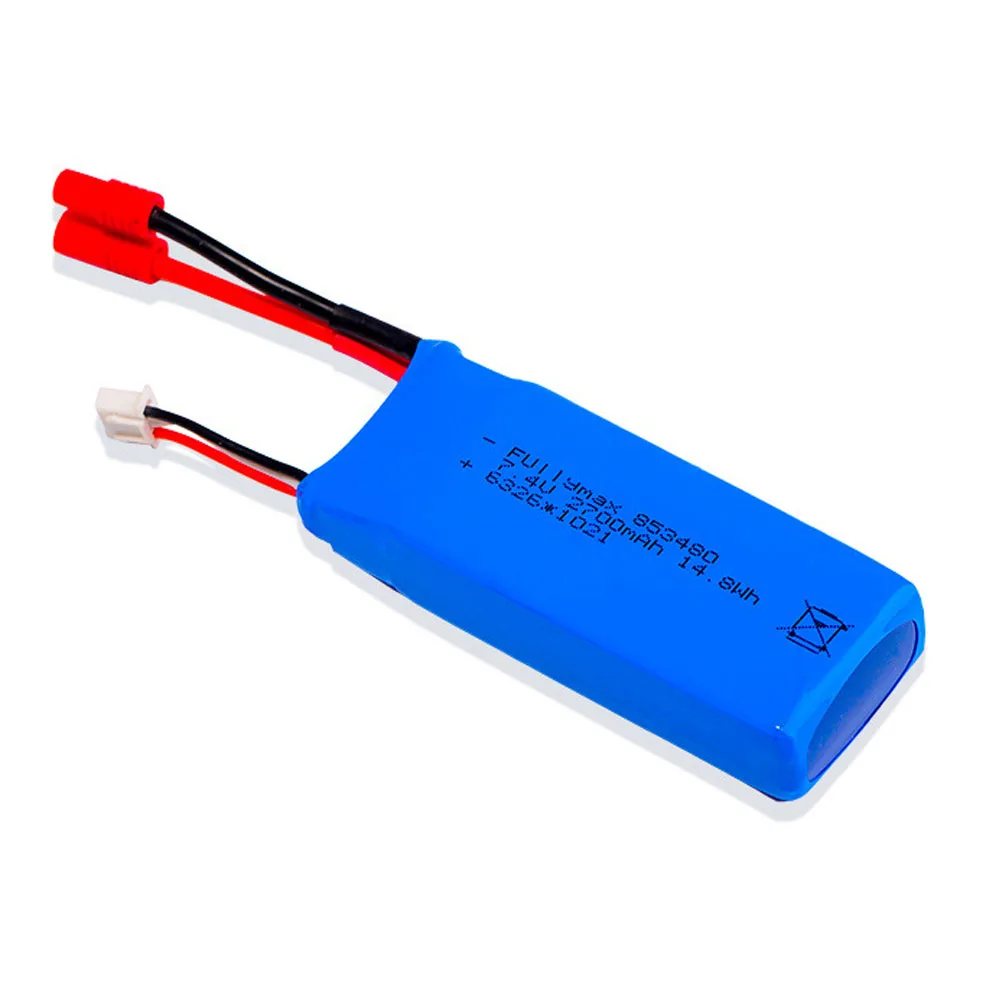 2S 7.4V 2700mAh Lipo Battery for Syma X8C X8W X8G Rc Drone Spare Parts 7.4V 853480 Battery banana Plug for RC Toys parts 1-10PCS