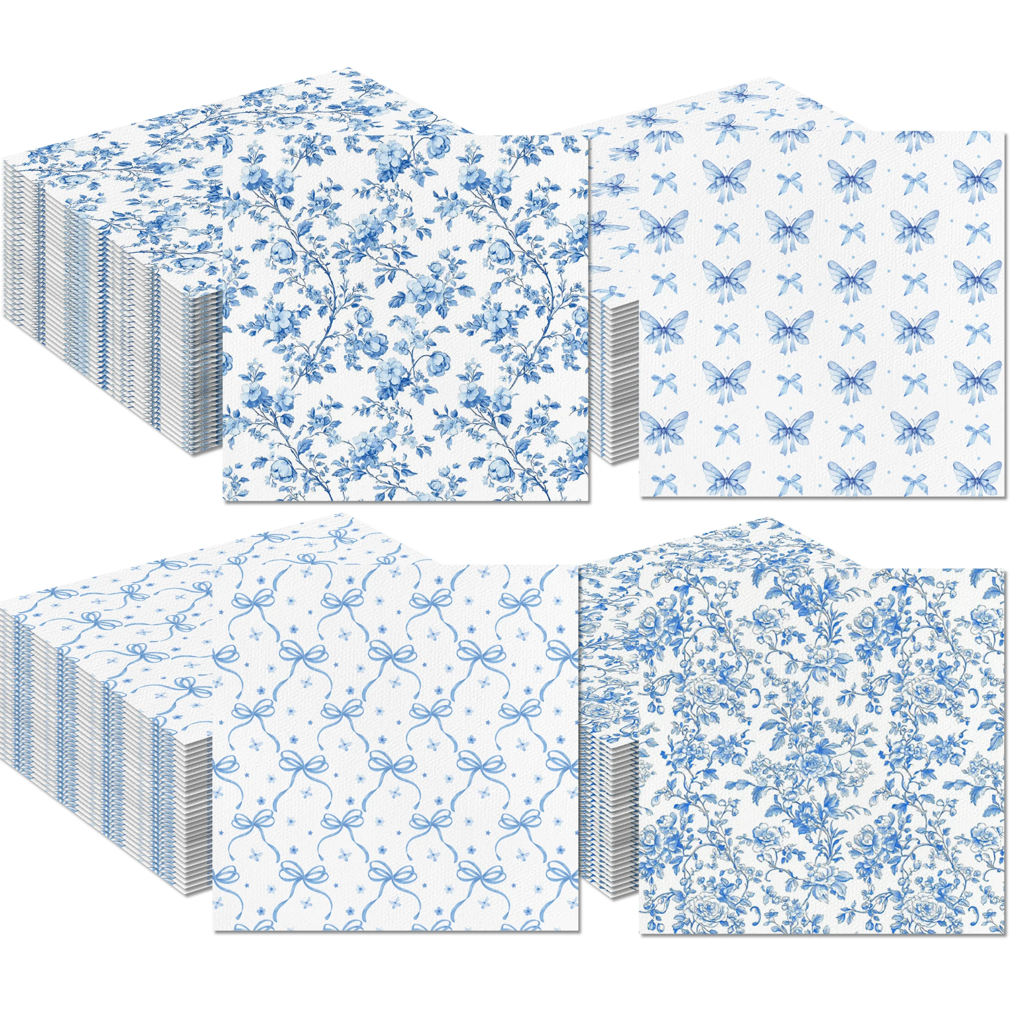 20/40/60 Stück 2-lagige Einweg-Servietten mit Schmetterlingsblumen, Geburtstagsdekoration, Abendessenpapier für Hochzeitsdekoration, Partyzubehör