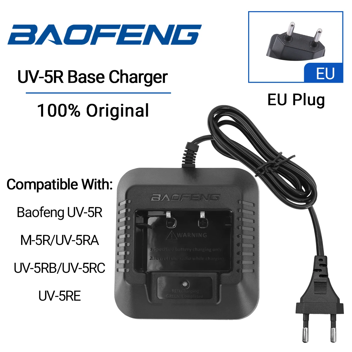 Baofeng UV-5R USB Desktop Base Battery Charger for Baofeng UV5R UV5RE UV5RA UV5R+Plus Li-ion Charger CB Radio Walkie Talkie