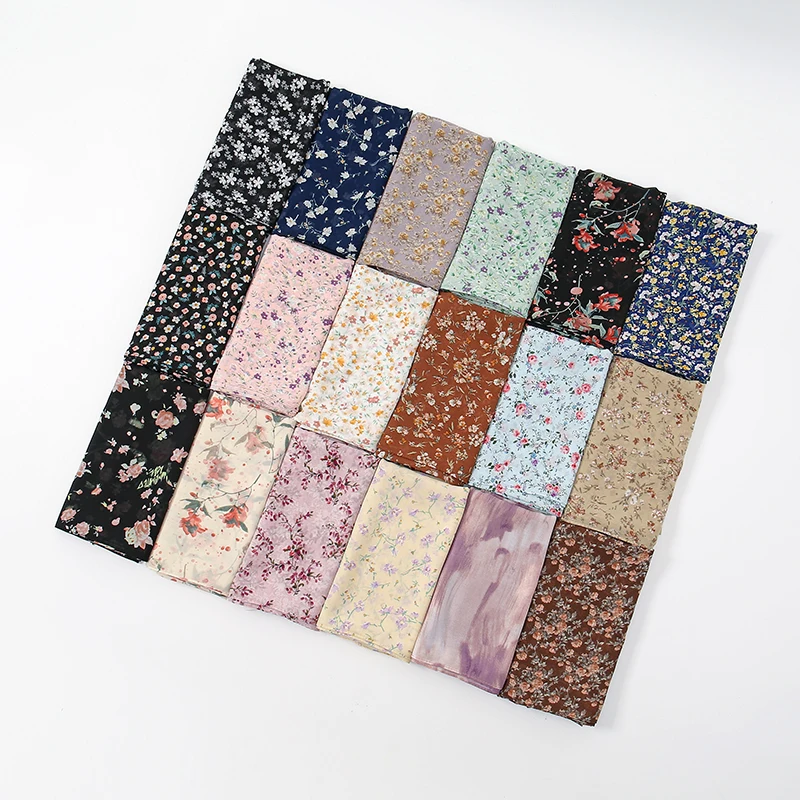 Newest Pearl Chiffon Long Scarf Women Print Large Shawl Neck Cover Neckerchief Fancy Design Scarves Soft Muffler