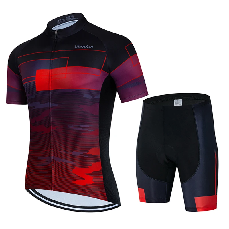 Summer cycling wear short sleeve men's shirt shorts set mountain road cycling clothes cycling equipment