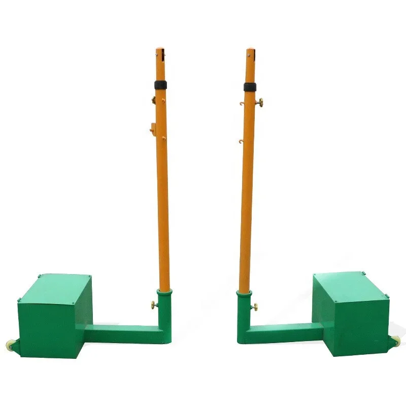 

Standard Movable Height Adjustable Aluminum Volleyball Post Tennis Pole Badminton Posts