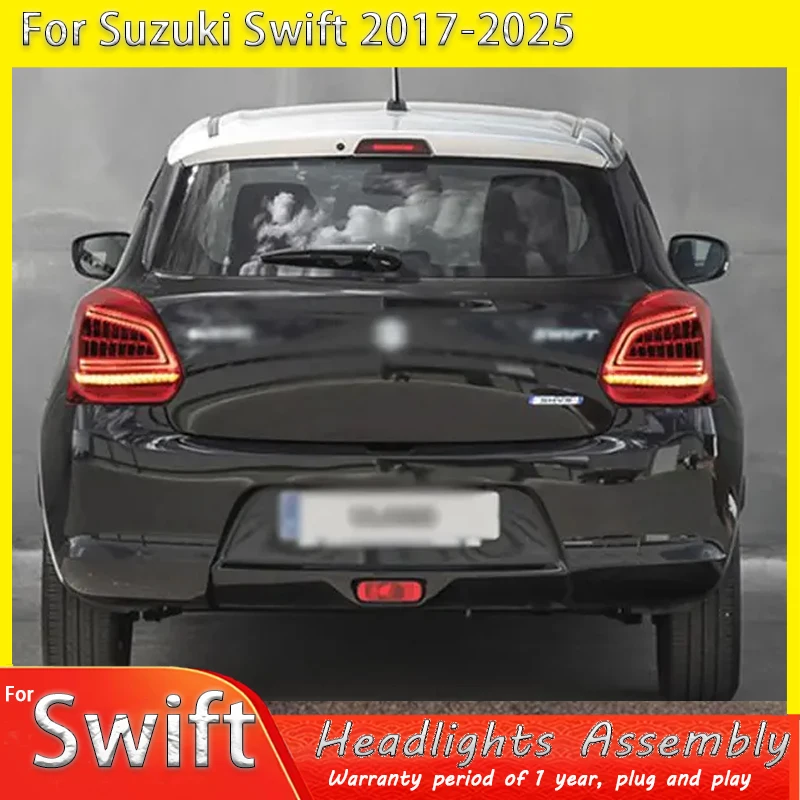 

Car LED Tail Light Assembly For Suzuki Swift 17-UP Dynamic Streamer Turn Signal Indicator Brake Reverse Parking Taillight