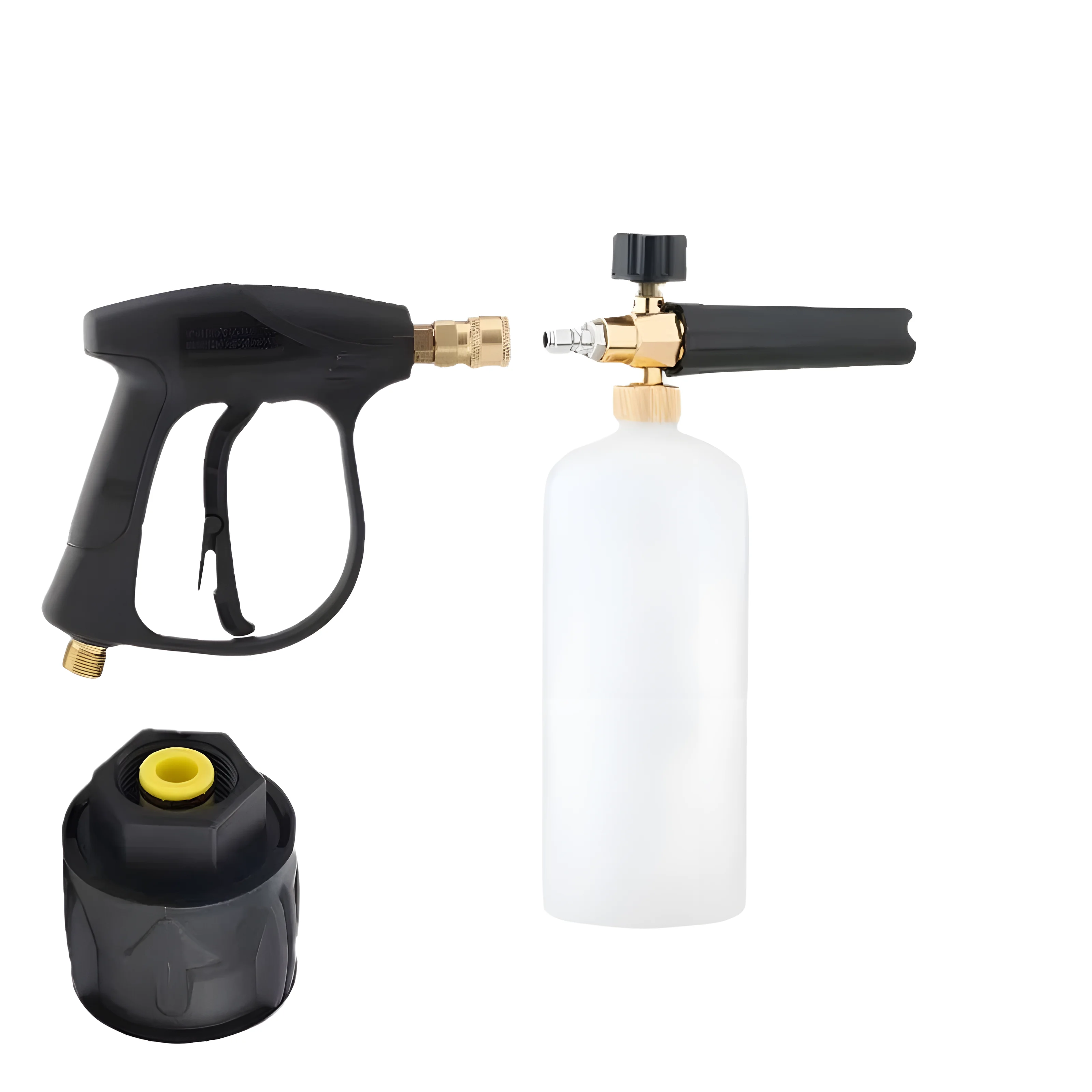 

Aluminum Alloy Car Wash Gun With 5 Nozzles & Foam Cannon - 80Pa High Pressure Water Sprayer For Home & Outdoor Cleaning