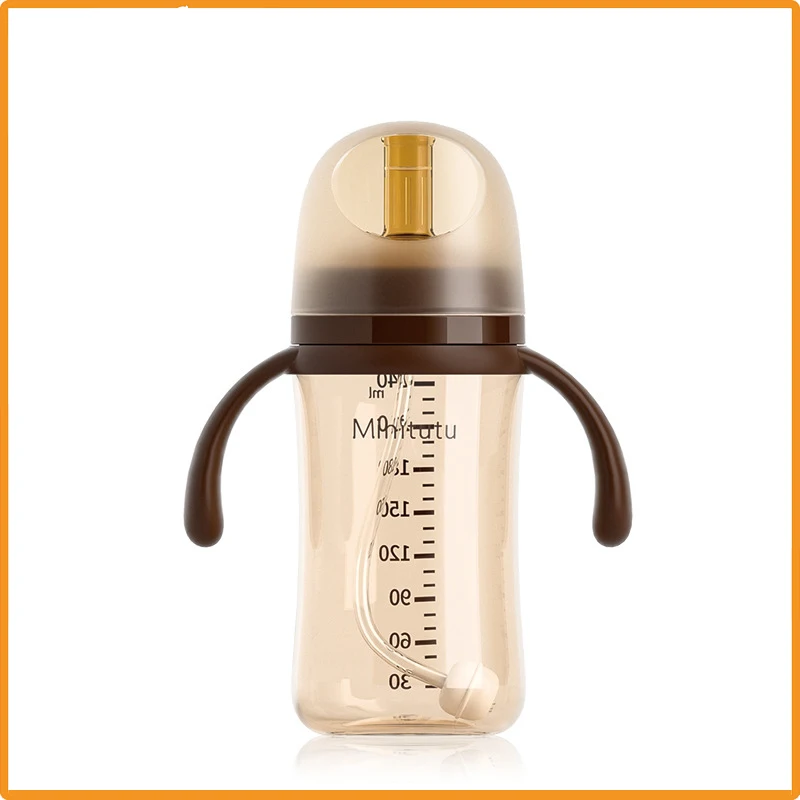

【 Minitutu 】Wide mouthed nano PP milk bottle, one cup for three purposes, duckbill, nipple, suction nozzle, large capacity