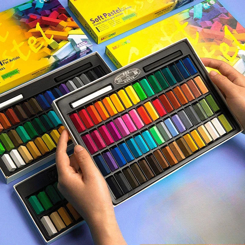 Soft Chalk Pastels, Non Toxic Art Supplies, Drawing Media for Artist Stick Pastel for Professional, Kids, Beauty Nail Art