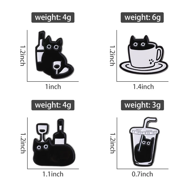 Katze Obst Emaille Pins Wassermelone Orange Zitrone Kiwi Avocado Brosche Abzeichen Cartoon Tier Schmuck Geschenk für Kinder Freunde – Detail 1