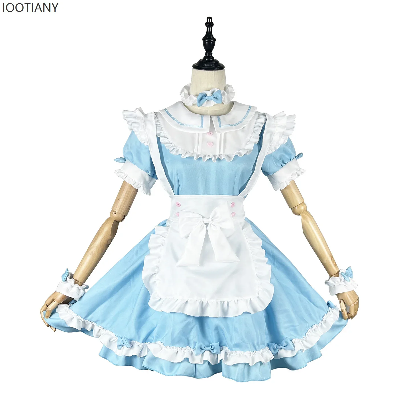 Косплей Хэллоуин Косплей Костюм Алиса Горничная Экипировка Синее Платье Праздничная Вечеринка Сценический Костюм Костюм Съемные Рукава Ne