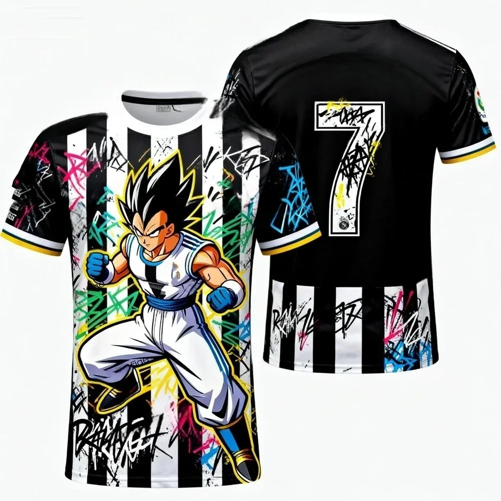 Summer 2026 Dragon Ball Wukong Self in Jyigong Splink-ink Theme 3D Printing Loose Breathable T-shirt Adult Parent-child Top