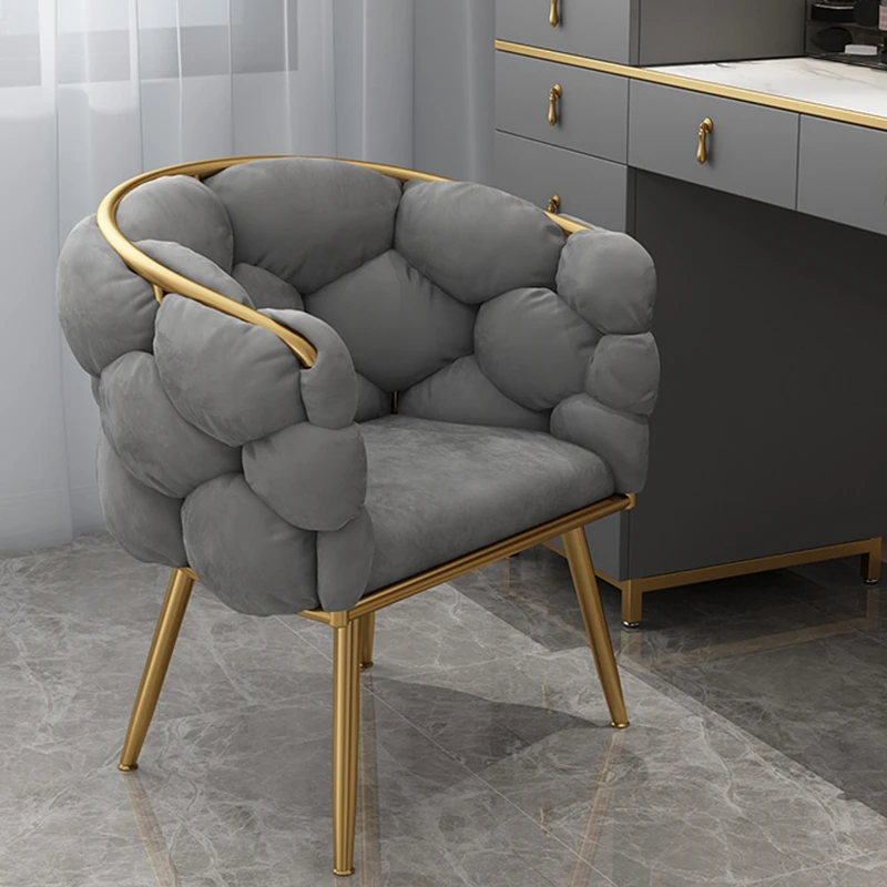 Nordic living room armchairs luxury design Single velvet Relaxing Cafe chair INS Bread makeup chair balcony Modern Furniture image 5