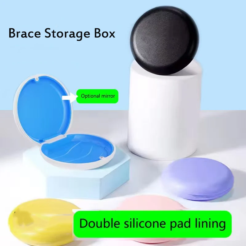 2 Pieces Braces Orthodontic Case Dental Retainer Box Case Magnetic Aligner Mouth Guard Container For Travel False Denture Boxes