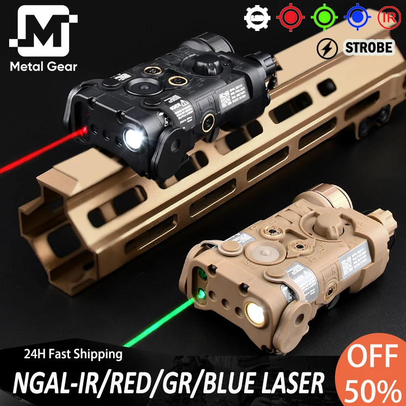 

Tactical NGAL WADSN Red Green BlueDot Laser IR Pointer Airsoft Strobe White LED Light Ngal PEQ15 Nylon Hunting Flashlight