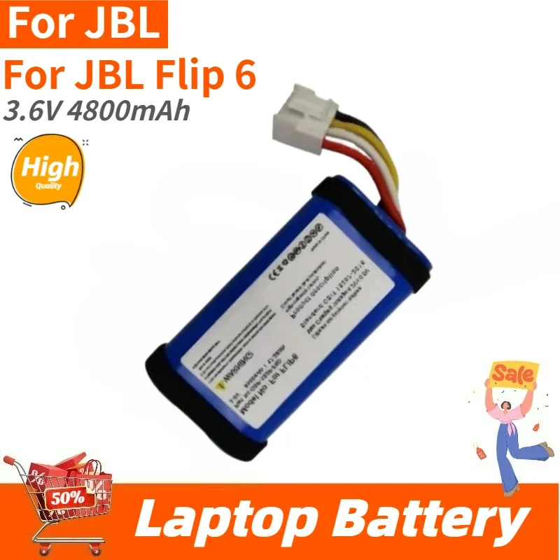 

High Quality Battery 3.6V 4800mAh For JBL Flip 6 Bluetooth Speaker Brand New Replacement Battery