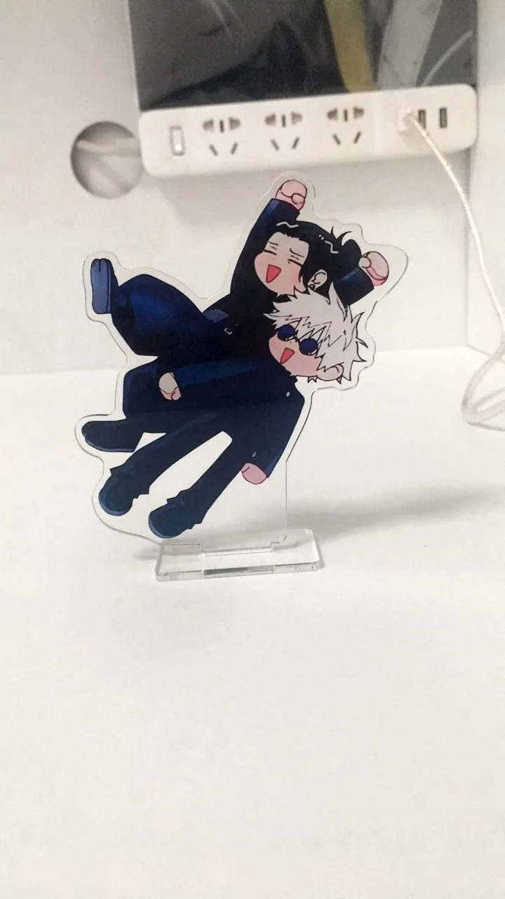 ألعاب شخصيات الرسوم المتحركة Jujutsu المحيط Satoru Gojo Geto Suguru الاكريليك الوقوف Asl تمثال حلية ألعاب شخصيات الحركة