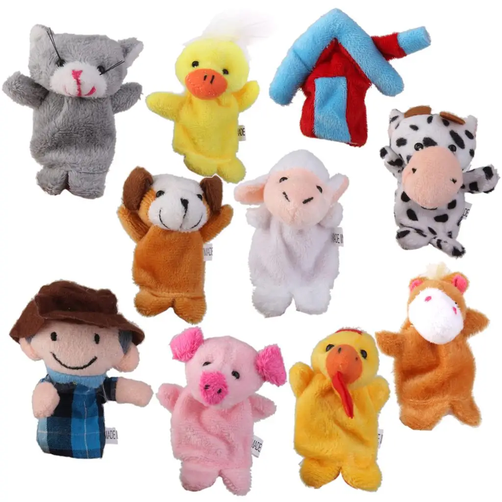 Attractive Finger Puppets Cartoon Animal Figure Puppets Kids Party Bag Fillers